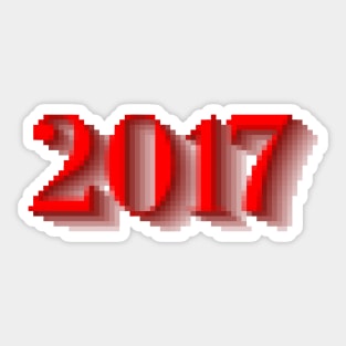 8-bit Year 2017 Sticker